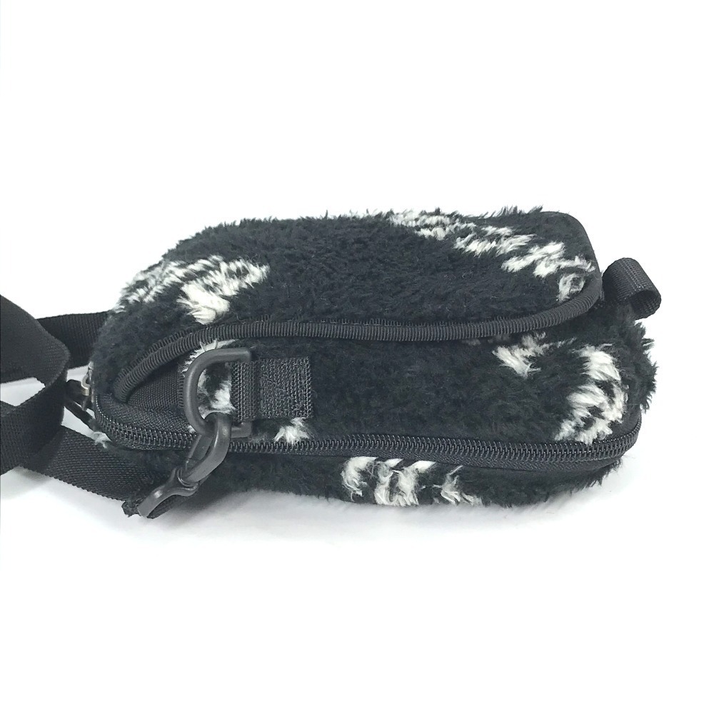 BALENCIAGA Fluffy Explorer Crossbody Bag Pochette Shoulder Fur Black - Picture 3 of 9